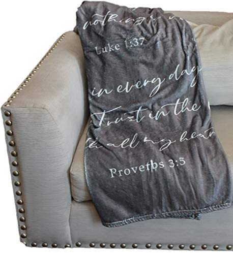 Double Creek Lightweight Scripture Throw Blanket Inspirational Verses