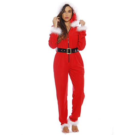 Just Love Holiday Santa Adult Onesie Pajamas