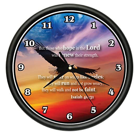 SignMission 40:31 Wall Clock Bible Verse